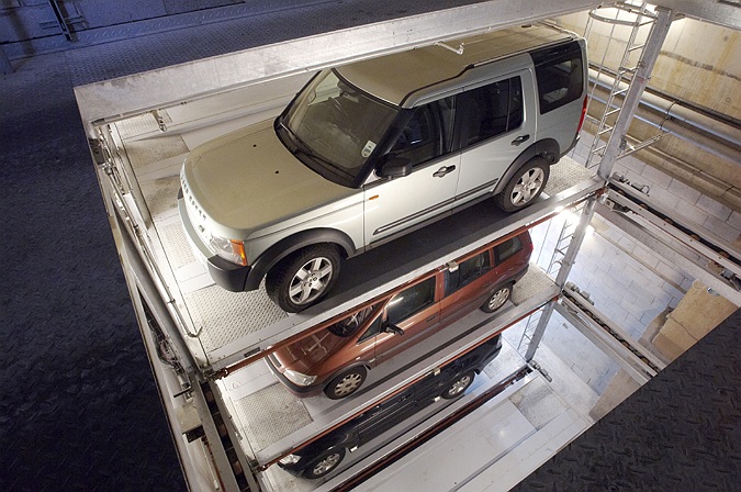 Commercial Photographer, Automatic car parking machine, car valet, garage, multi-level, beneath ground, UK